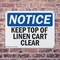 Signmission Keep Top Of Linen Cart Clear, 14 in W x Rectangle, Plastic OS-2PACK-NS-P-1014-L-13881 - alternate 7